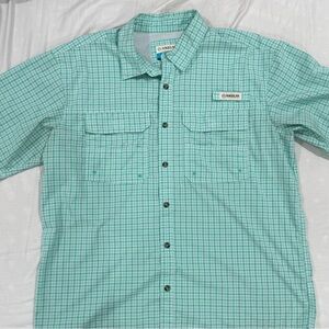 Magellan Outdoors Green Checkered Shirt
